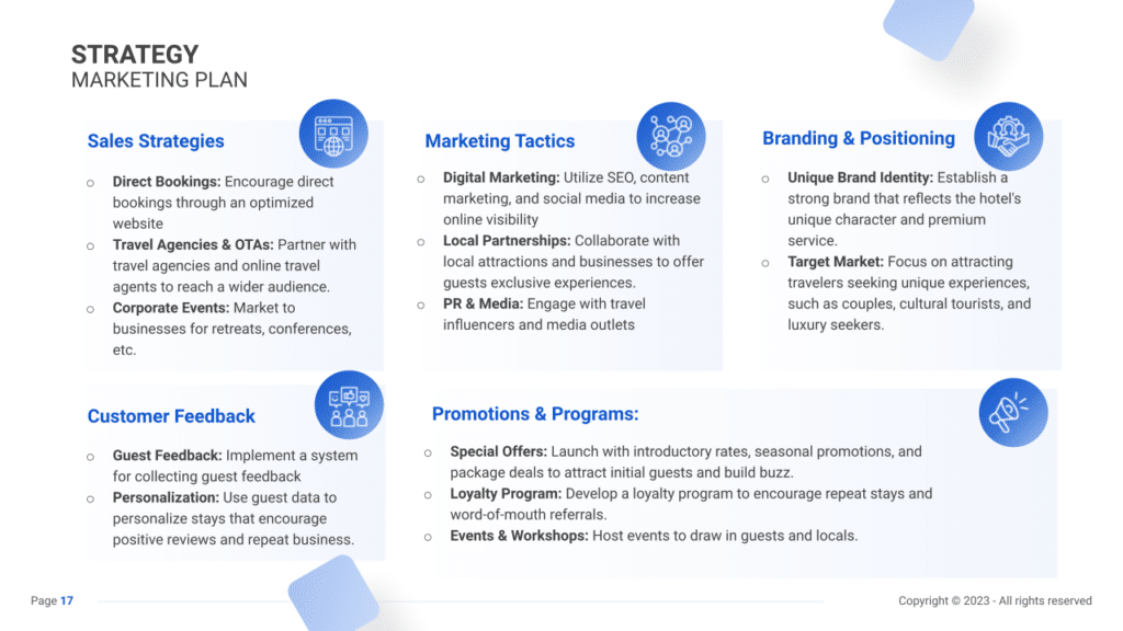 Hotel Restaurant Business Plan marekting plan