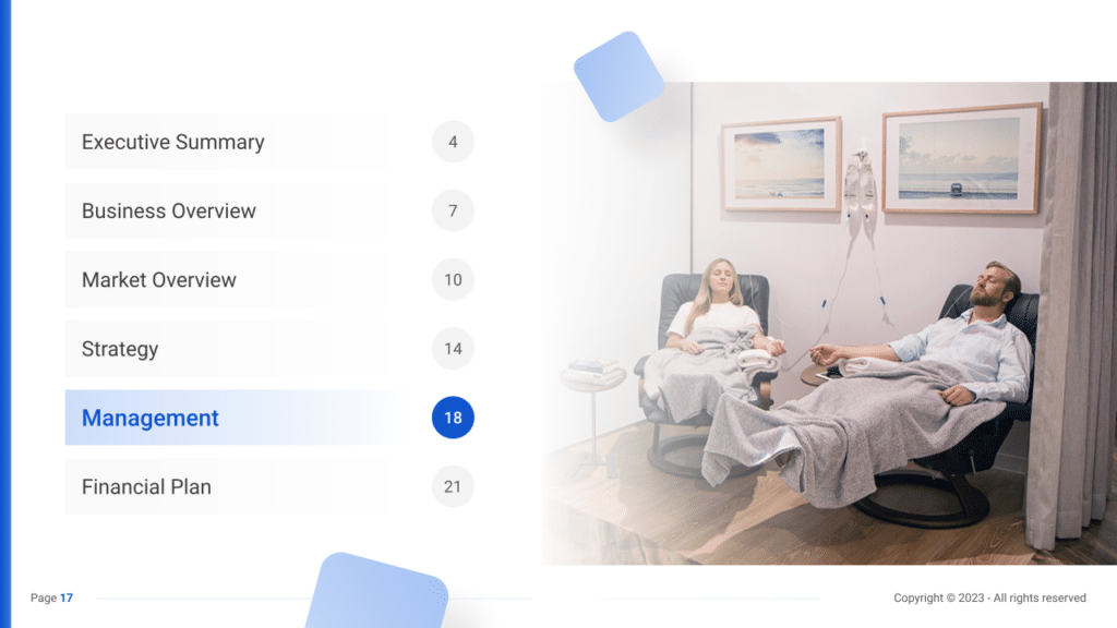 IV Therapy Clinic Business Plan management 