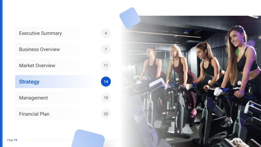 business plan indoor cycling strategy