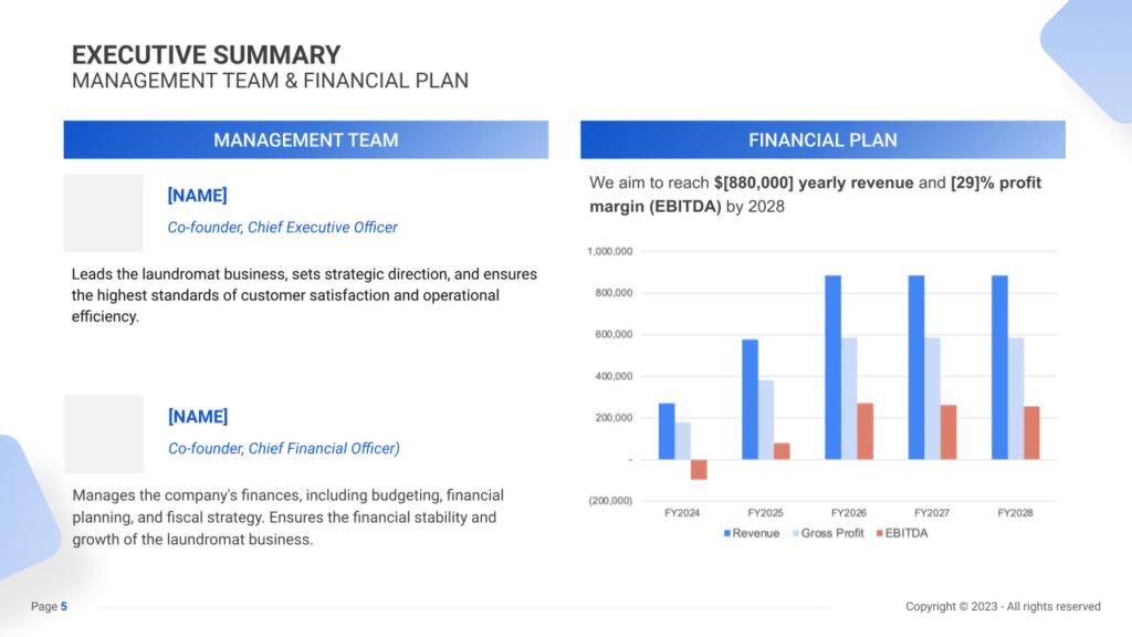 Laundromat Business Plan executive summary2