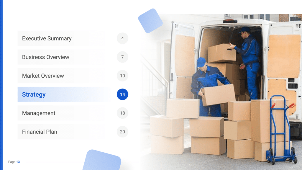 Moving Business Plan strategy