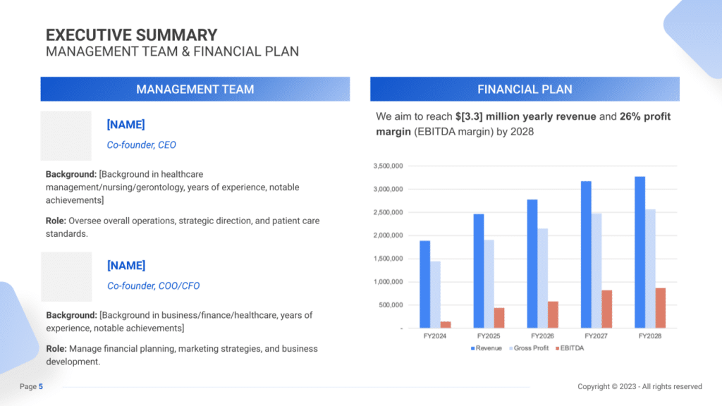 Nursing Home Business Plan executive summary2