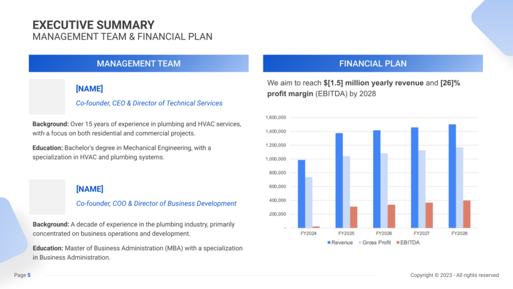 Plumbing&HVAC Business Plan executive summary2