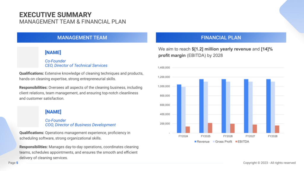 Residential Cleaning Business Plan executive summary2