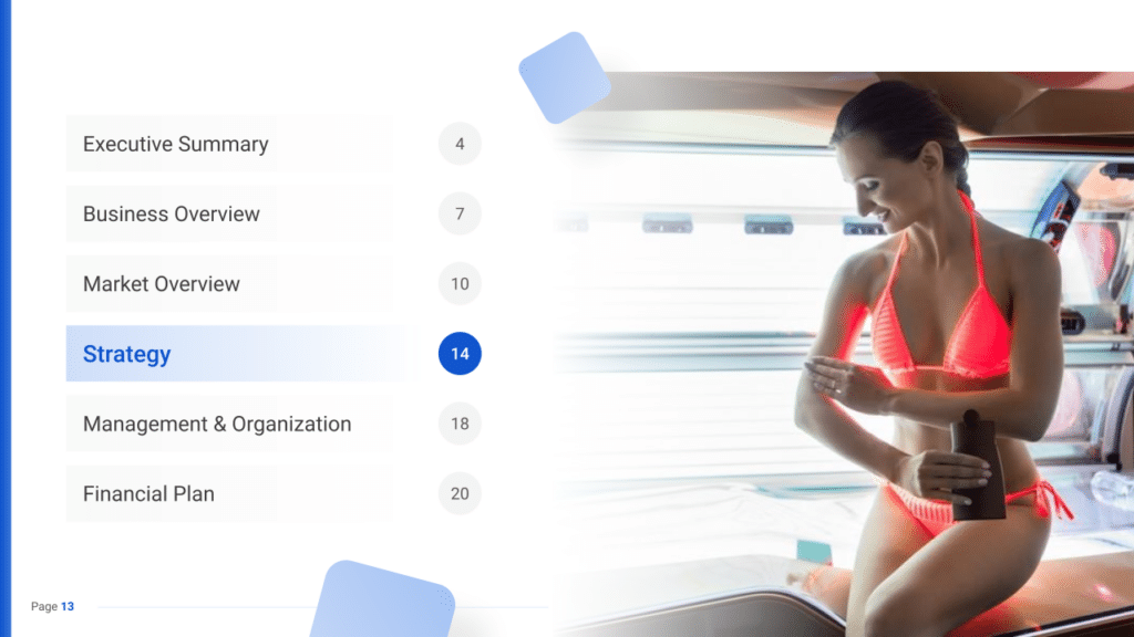 Tanning Salon business plan strategy