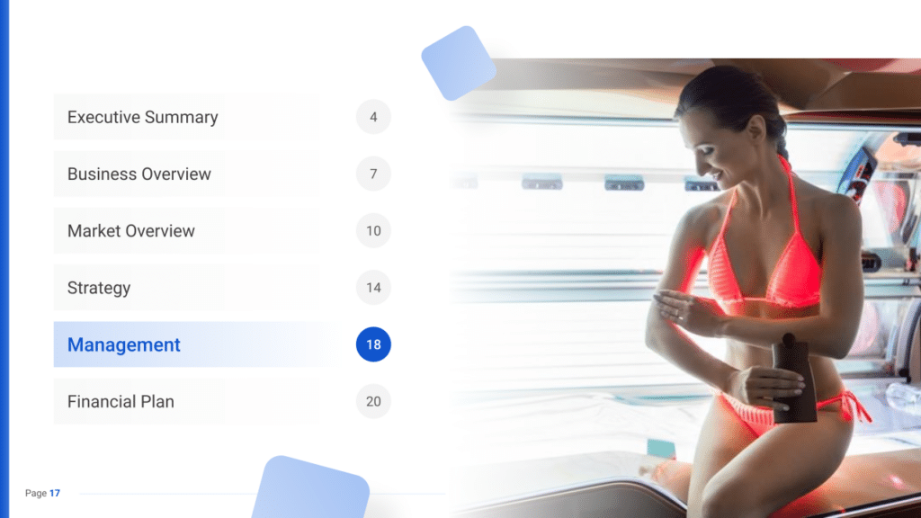 Tanning Salon business plan management