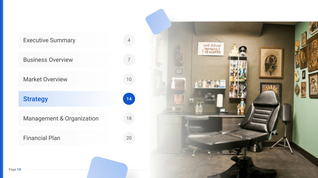 Tattoo Parlor Business Plan strategy
