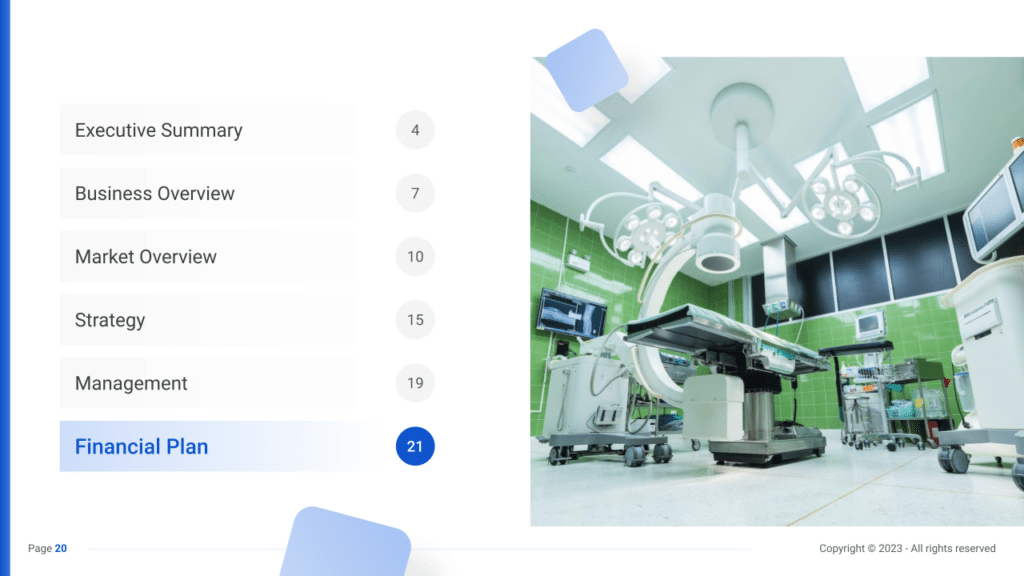 Veterinary Clinic Business Plan financial plan
