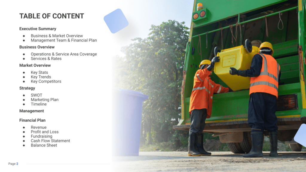 waste management business plan