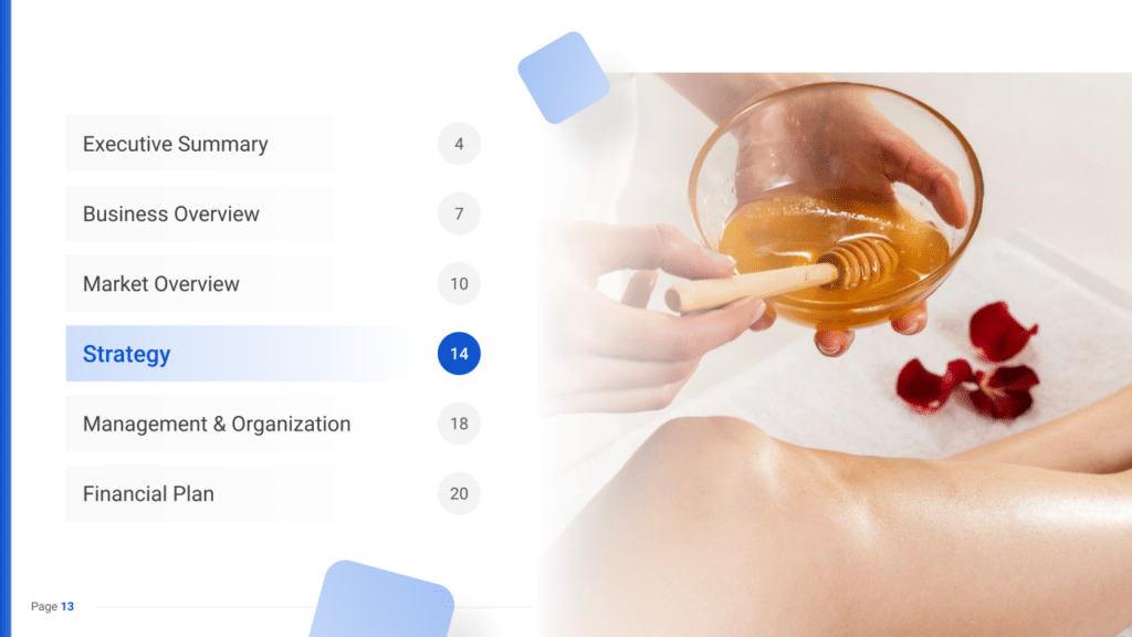 waxing salon business plan strategy