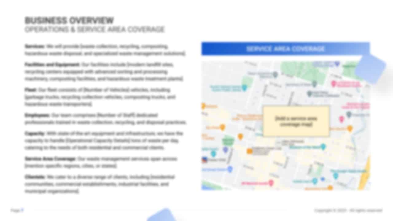 Waste Management Business Plan PDF Example - SharpSheets