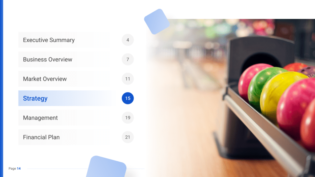 Bowling Center Business Plan strategy