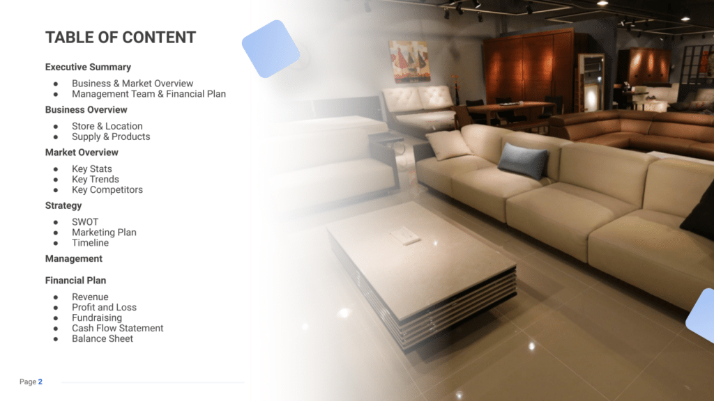 Furniture Store business plan