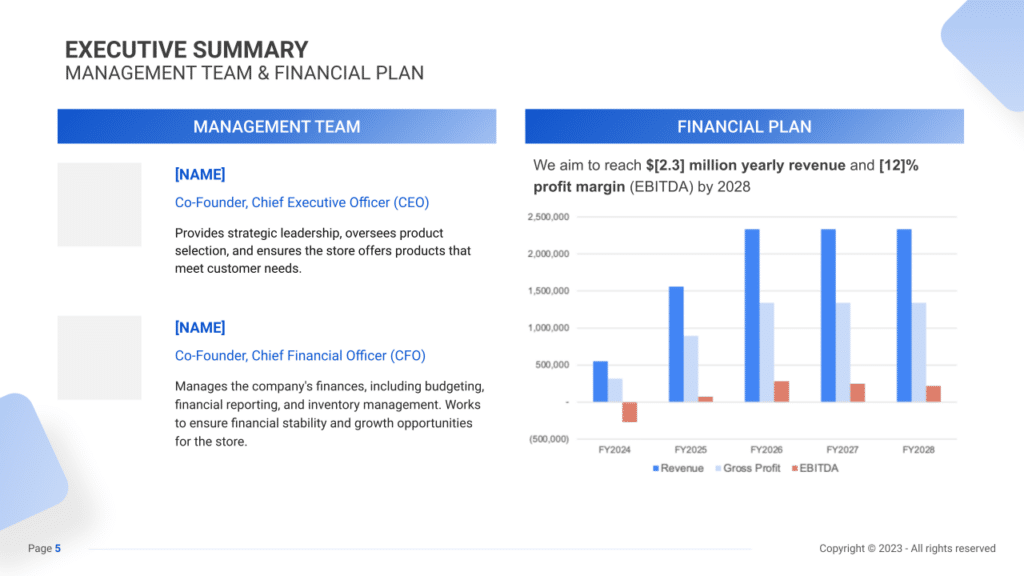 Outdoor Sports Gear Store Business Plan exec summary2