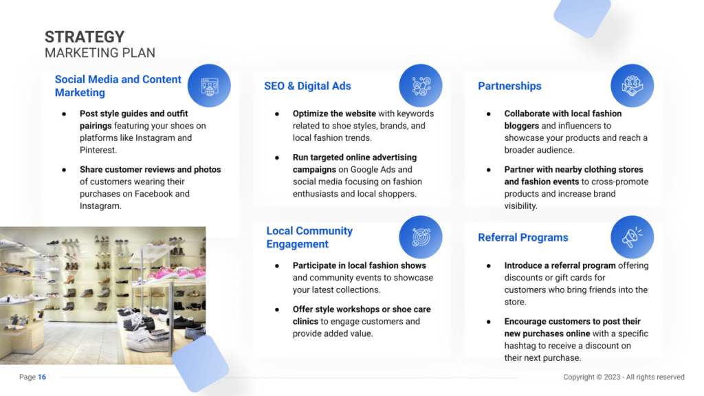 Shoe Store Business Plan marketing plan