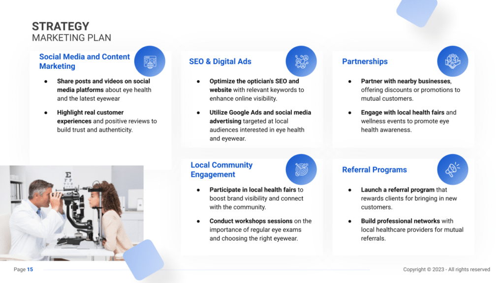 Optician Business Plan marketing plan