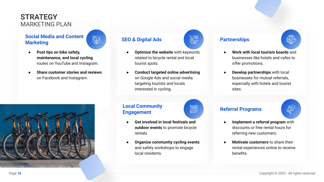 Bicycle Rental Business Plan Template & PDF Example - SharpSheets