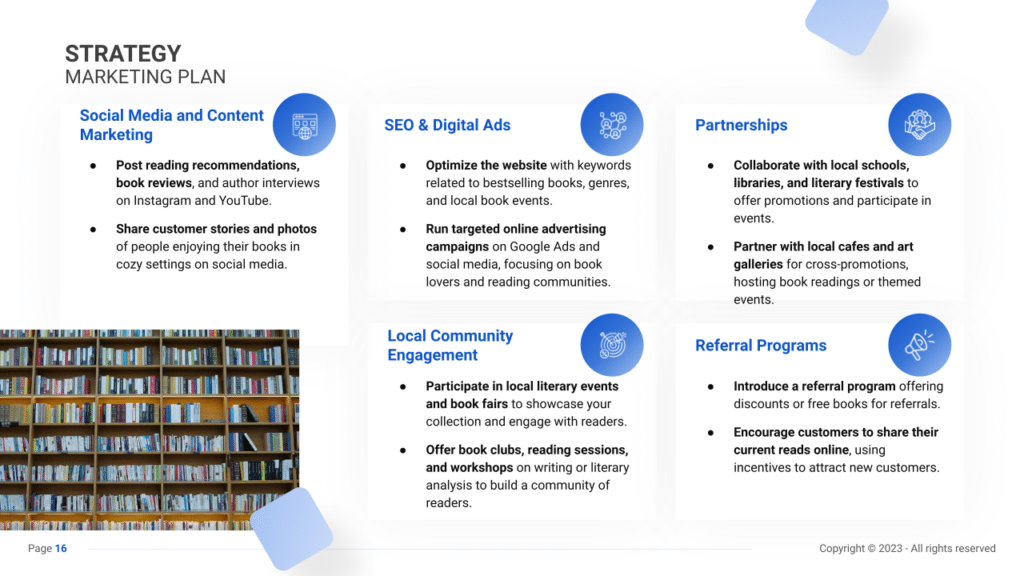 Bookstore Business Plan marketing plan