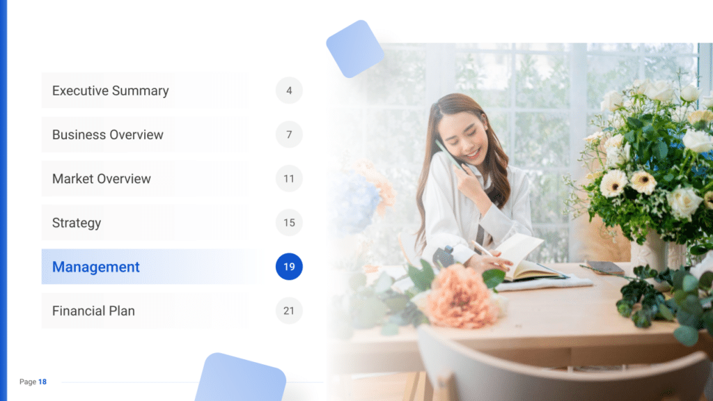 Florist Business Plan management