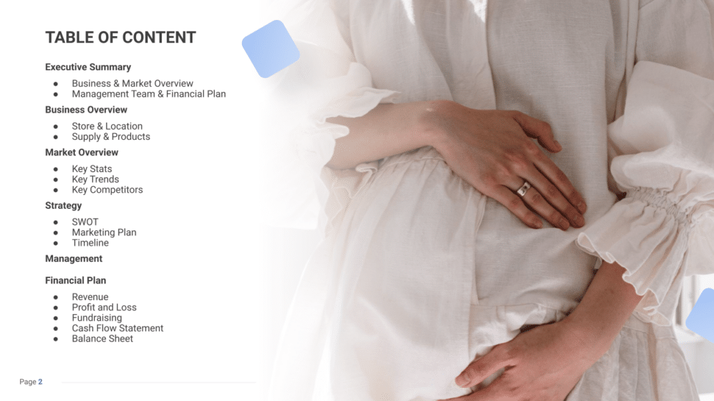 Maternity Clothing business plan