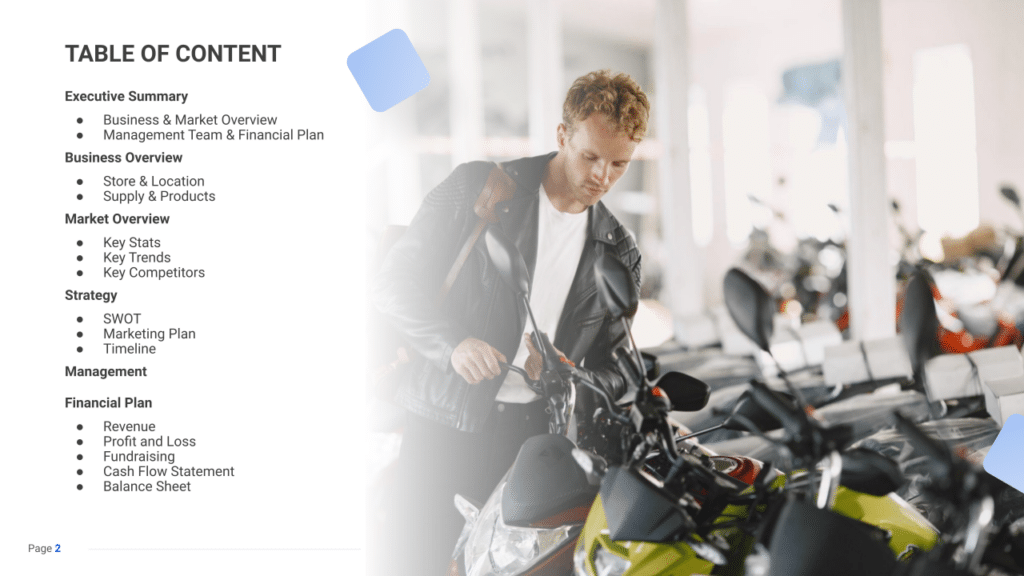 Motorbike Rental business plan