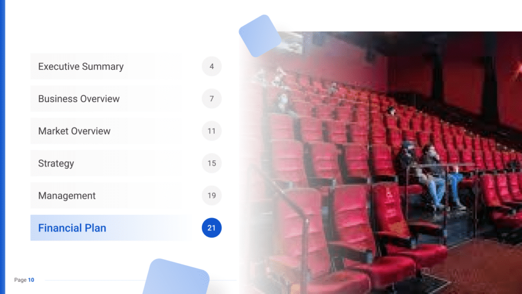 Movie Theater Business Plan financial plan