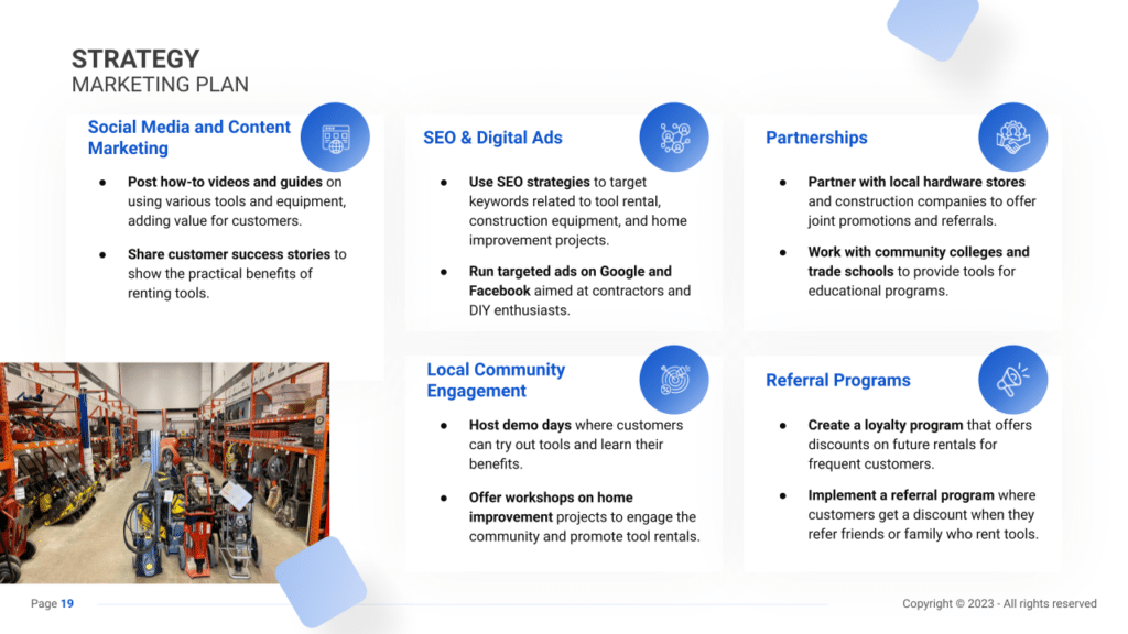 Office Equipment Leasing Business Plan marketing plan