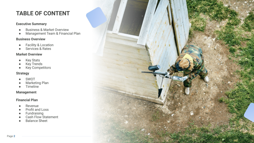 Paintball business plan