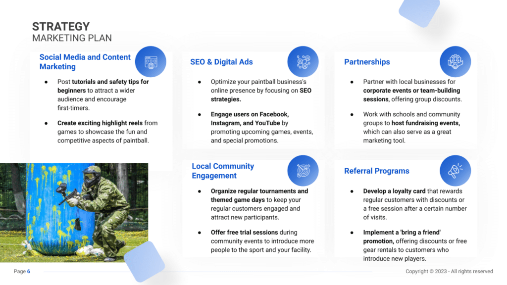 Paintball Business Plan marketing plan