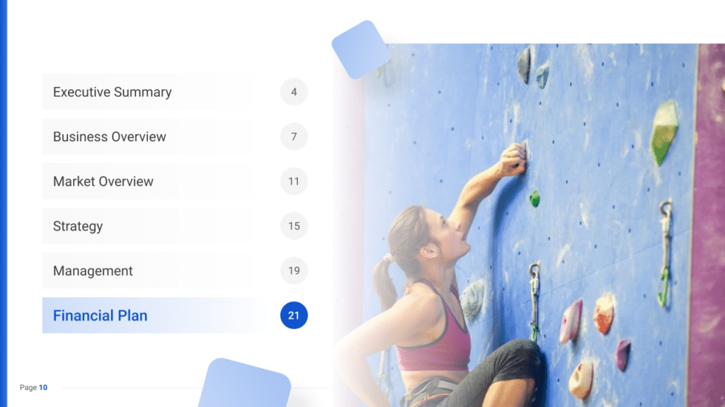 Rock Climbing Gym Business Plan financial plan