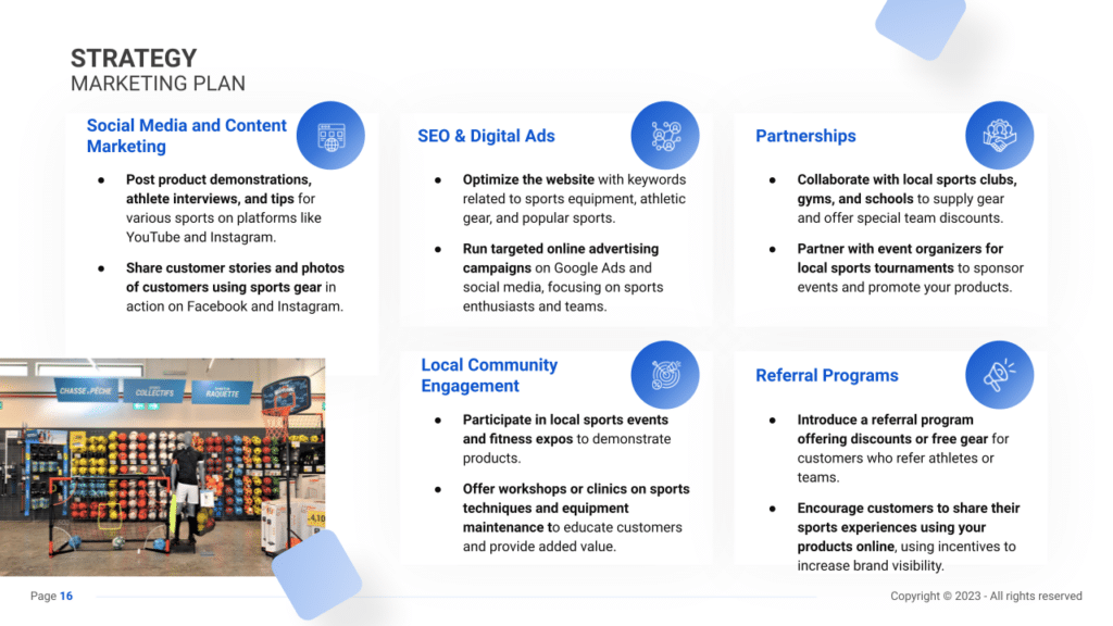 Sporting Goods Store Business Plan marketing plan