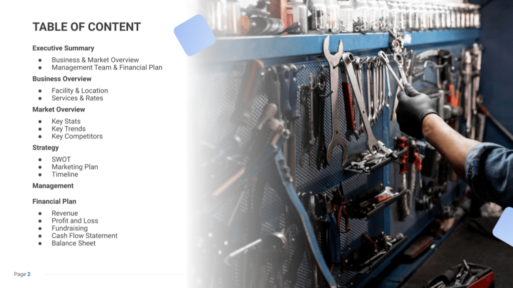 Tools Rental business plan