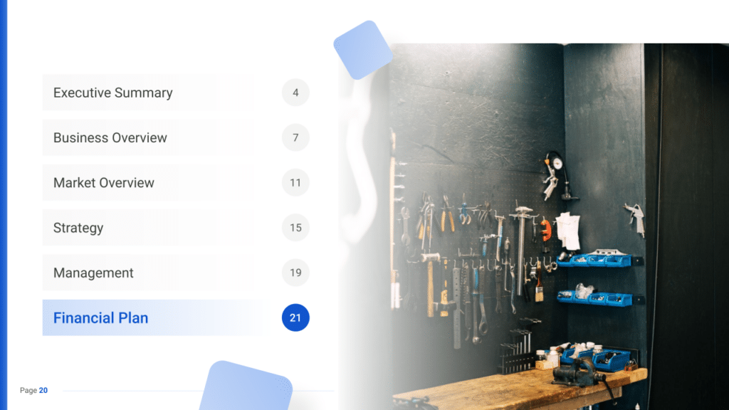 Tools Rental Business Plan financial plan